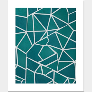 Turquoise design with shiny details Posters and Art